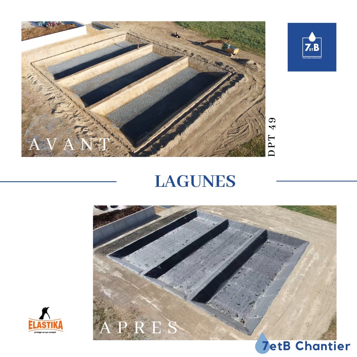 Étanchéité lagunes epdm elastika - 7etb