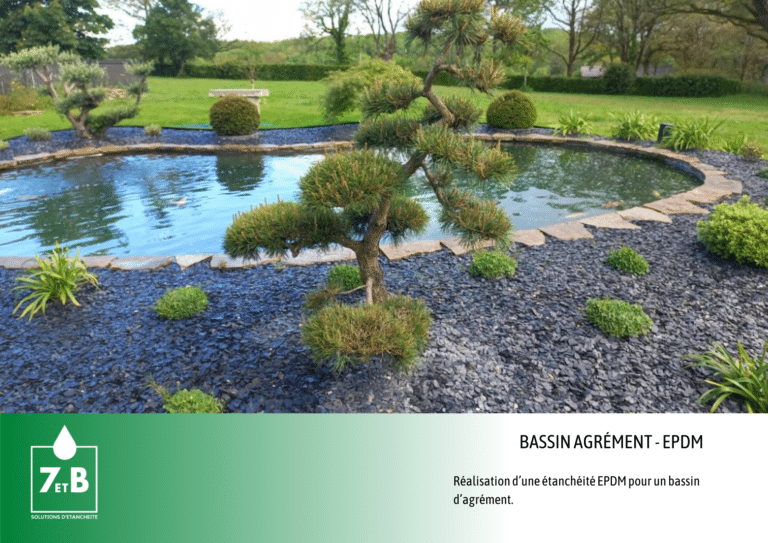 étanchéité bassin d'agrément EPDM