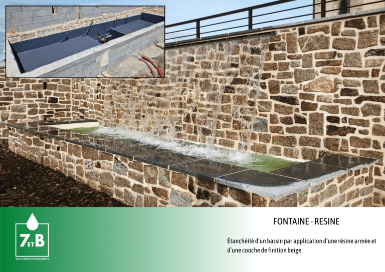 Étanchéité liquide fontaine